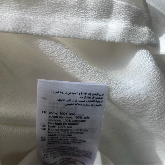 Sandro silk shirt with ruffle collar - Picture 9 of 9